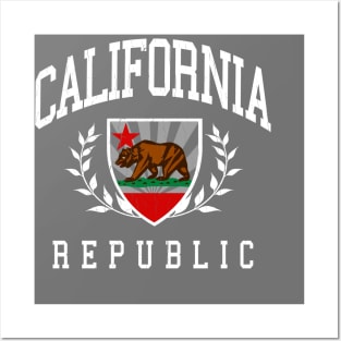 California Republic (vintage distressed look) Posters and Art